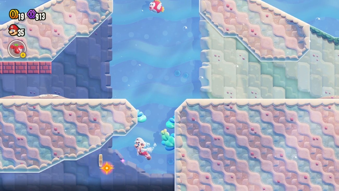 Super Mario Bros. Wonder: Blüteninseln-2 Meereshöhle der Stibitzkes