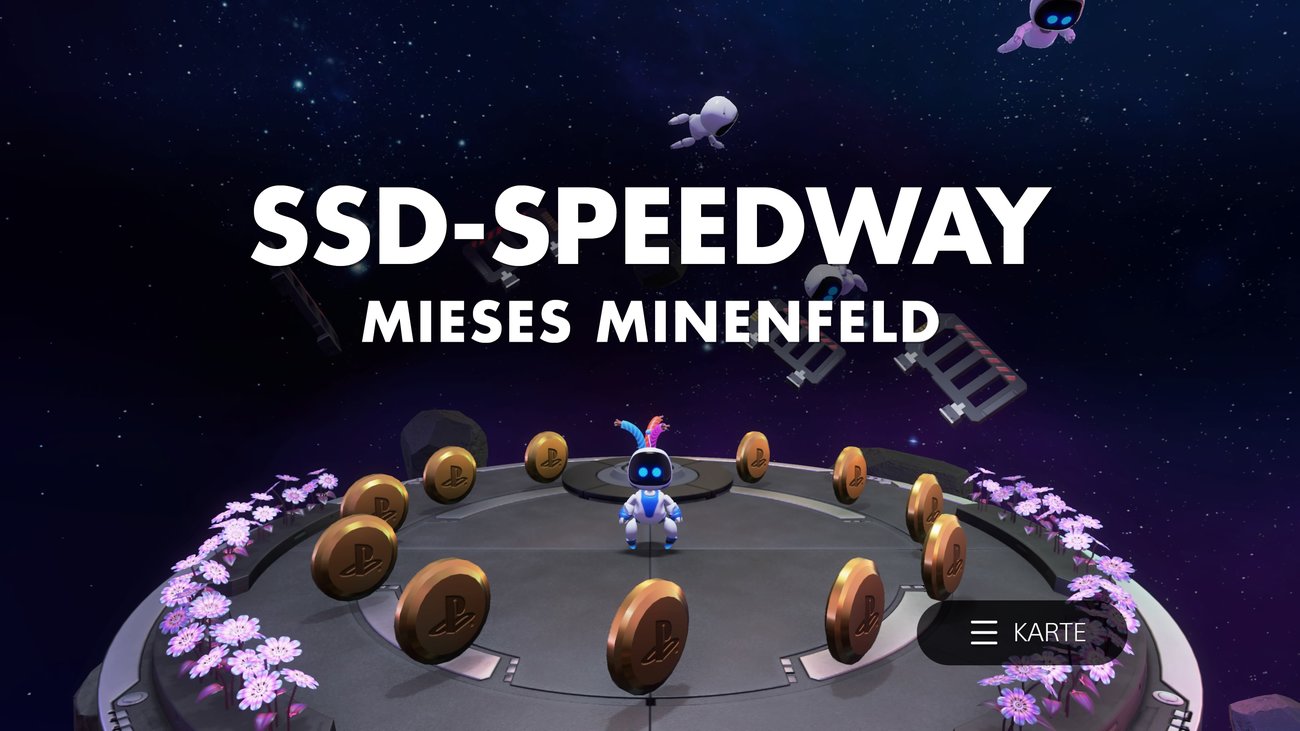 Astro's Playroom: Mieses Minenfeld (SSD-Speedway) - alle Artefakte und Puzzleteile