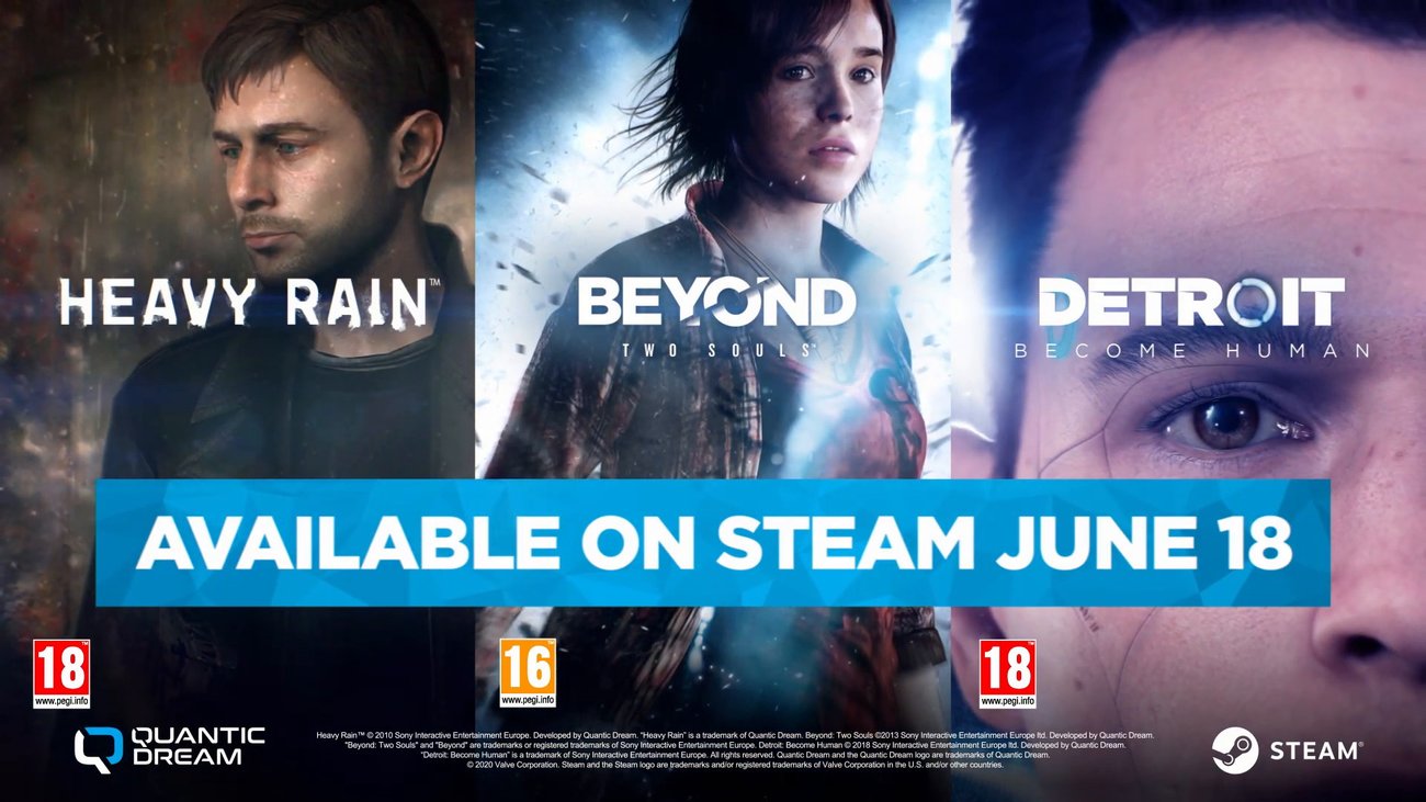 Steam Announcement Trailer - Detroit: Become Human, Beyond: Two Souls, Heavy Rain | Quantic Dream
