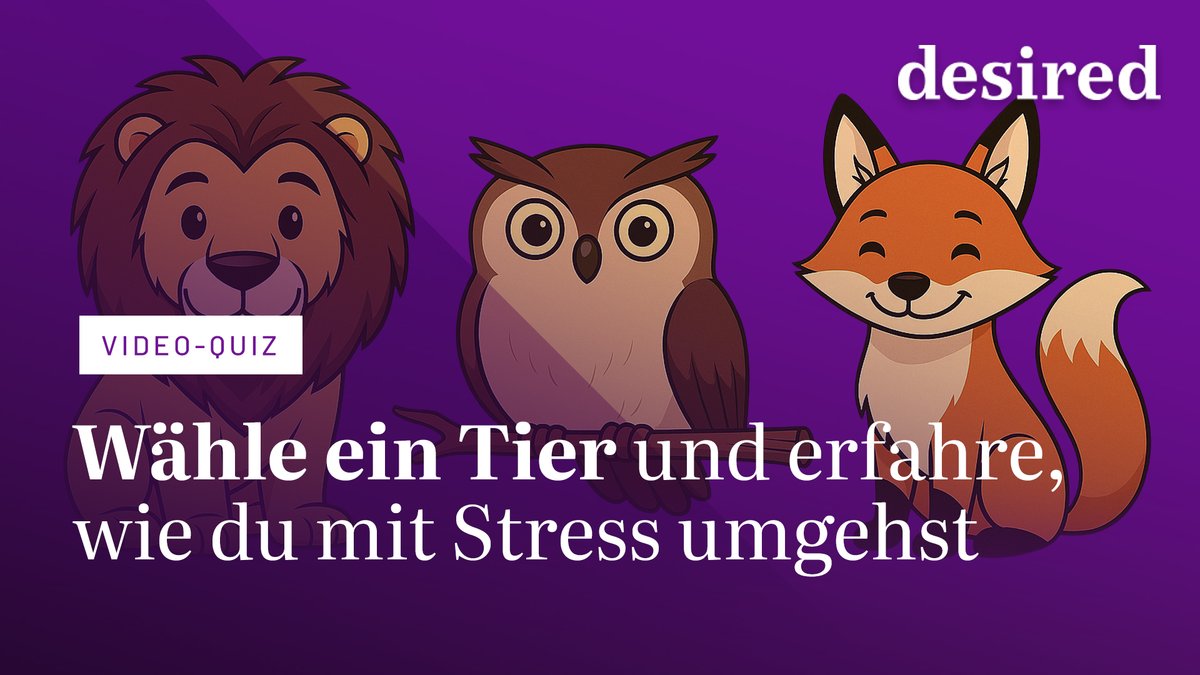 Wähle ein Tier und erfahre, wie du mit Stress umgehst