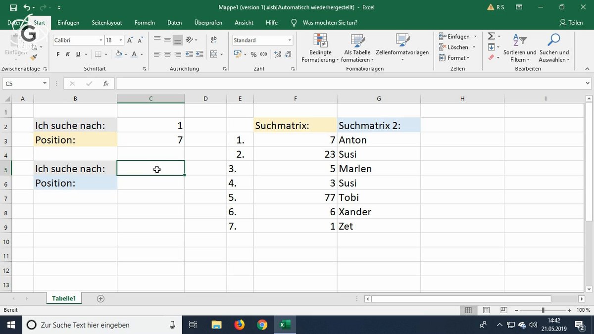 Excel: VERGLEICH-Funktion am Beispiel erklärt (Tutorial) Excel: VERGLEICH-Funktion am Beispiel erklärt (Tutorial)