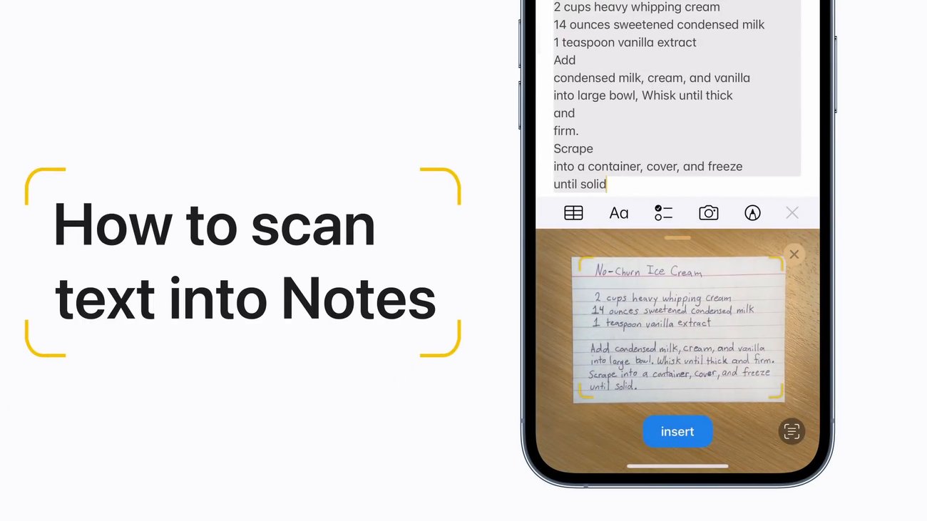 Notizen-App: Einfacher Text scannen mit dem iPhone