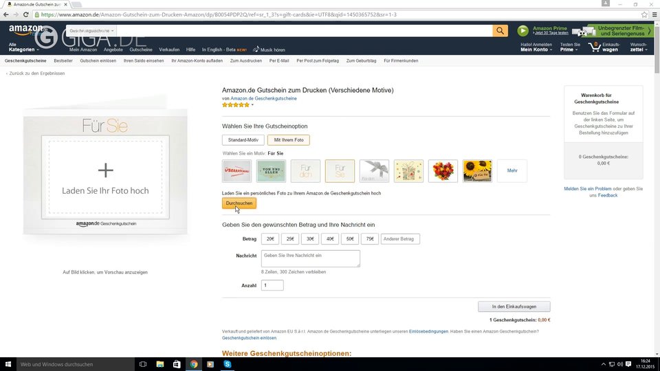 Wunschgutschein für & So gehts einlösen: Amazon Co
