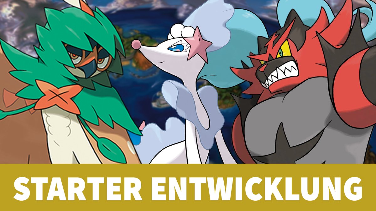 Die Entwicklungen der Starter Pokémon in Sonne und Mond