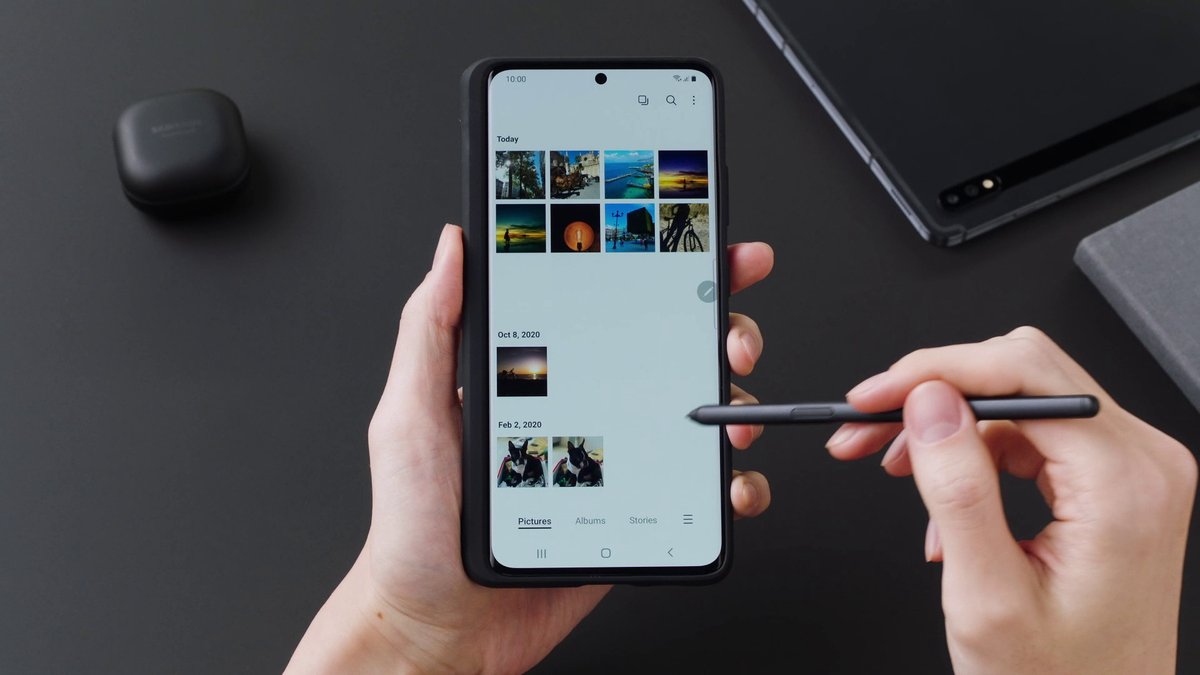 Samsung Galaxy S21 Ultra 5G: S Pen im Aktion Samsung Galaxy S21 Ultra 5G: S Pen im Aktion