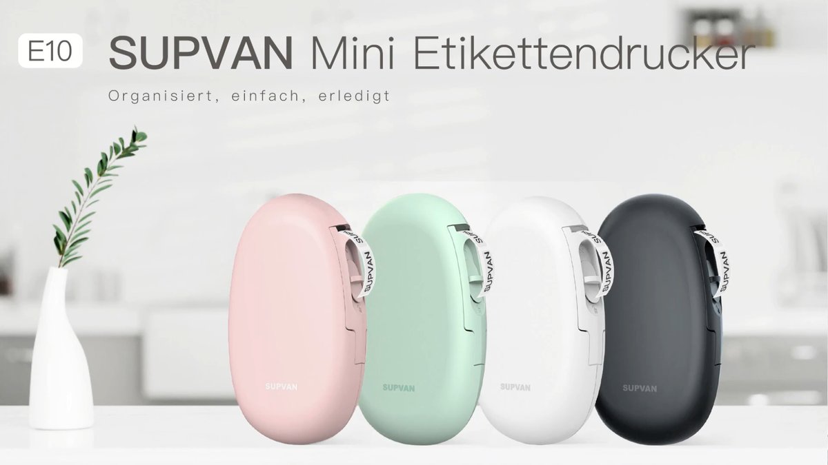 Supvan E10 Etikettendrucker für iPhone und Android