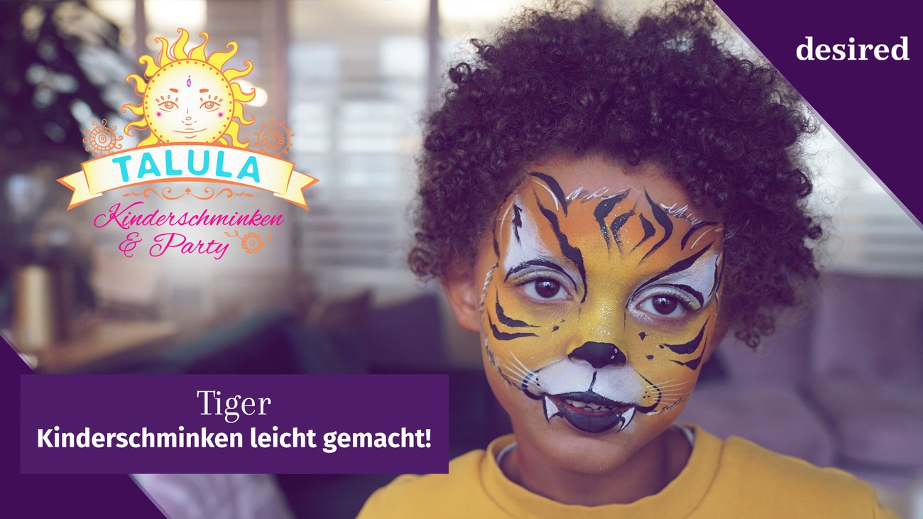 Tiger schminken: Mit dieser Anleitung gelingt euch der süße Look bei euren Kids garantiert