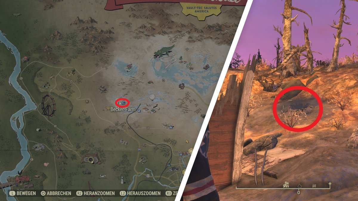 Fallout 76: Toxic-Valley-Schatzkarte 01 - Lösung