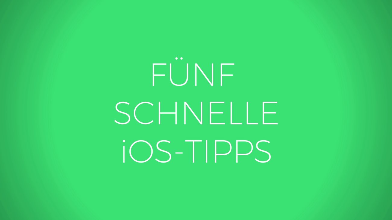 iOS Tipps