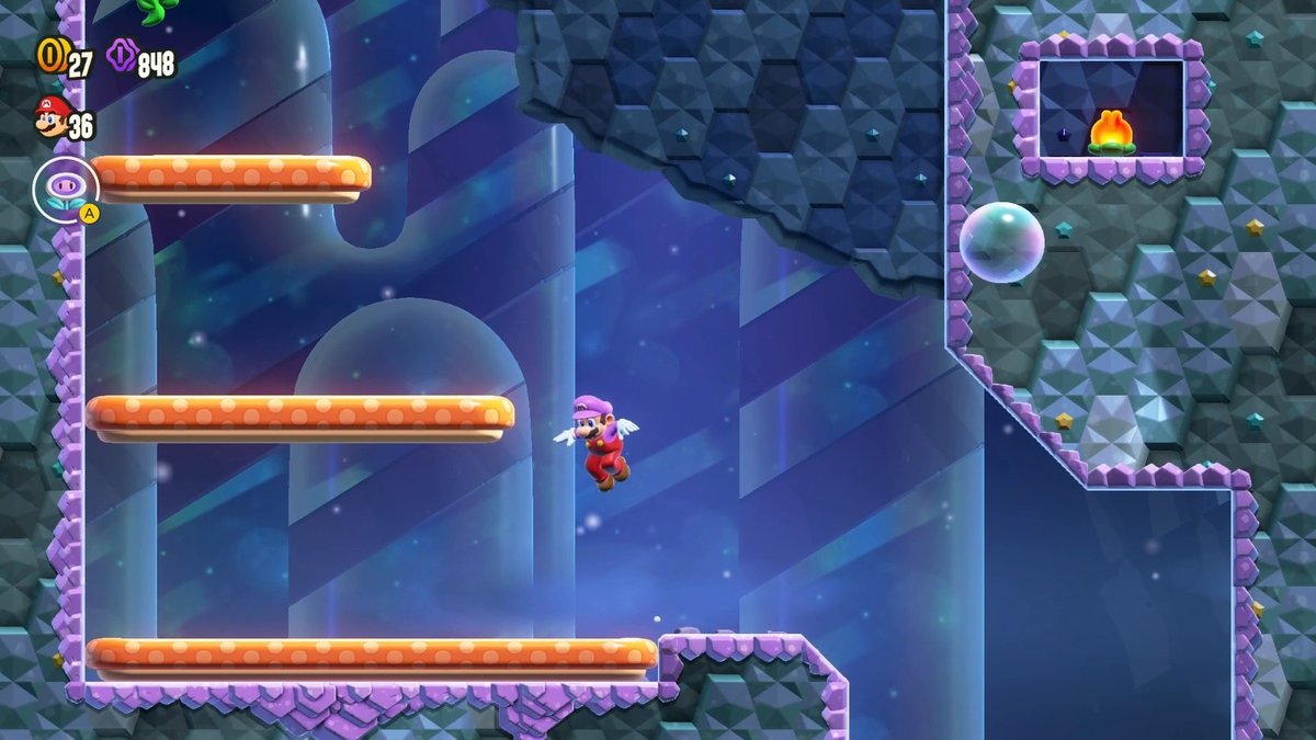 Super Mario Bros. Wonder: Blüteninseln-3 Hoch hinaus mit den Pfeilschnäbeln