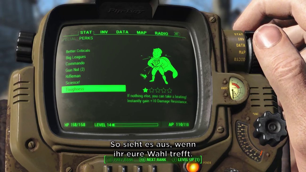 Charaktersystem Fallout 4