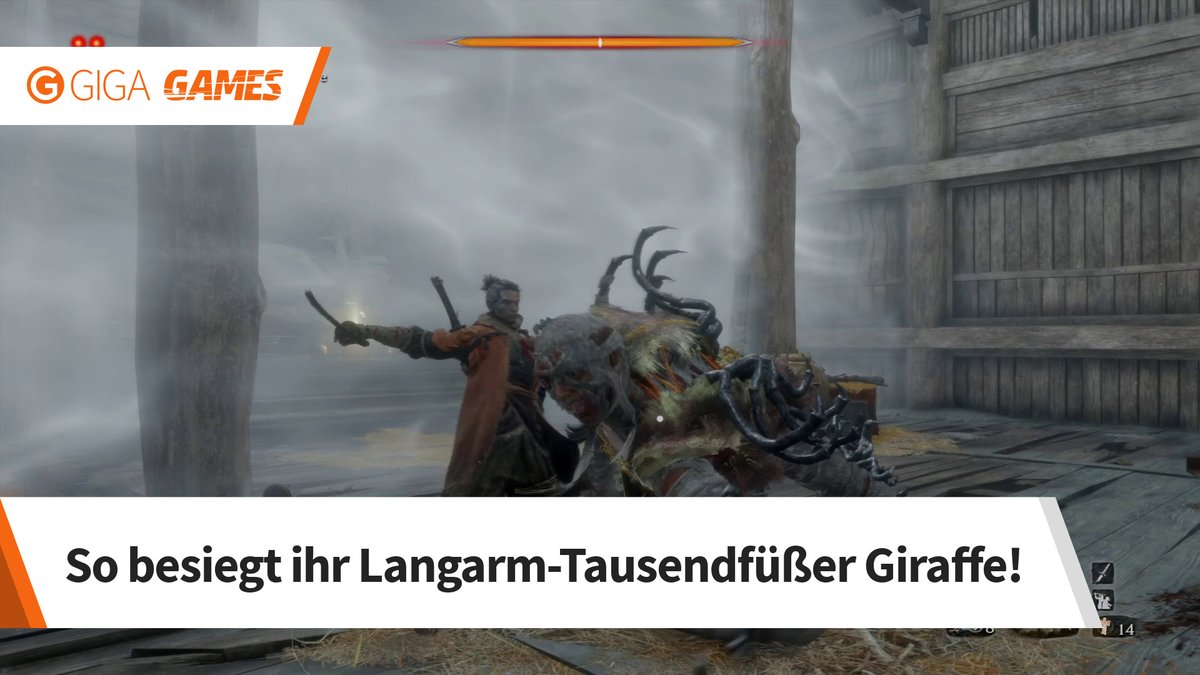 Sekiro - Shadows Die Twice: Bosskampf gegen Langarm-Tausendfüßer Giraffe