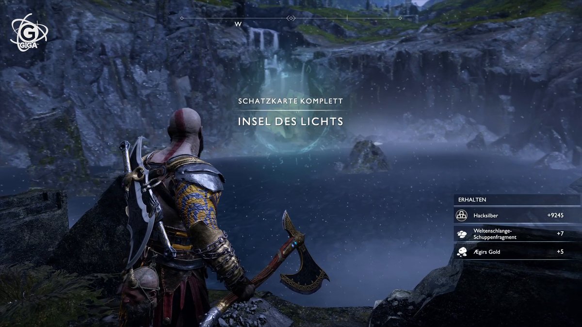 God of War: Schatzkarte - Insel des Lichts - Fundort des Schatzes