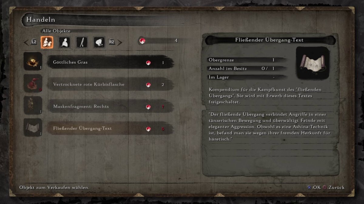 Sekiro - Shadows Die Twice: So bekommt ihr den Fließender Übergang-Text Sekiro - Shadows Die Twice: So bekommt ihr den Fließender Übergang-Text