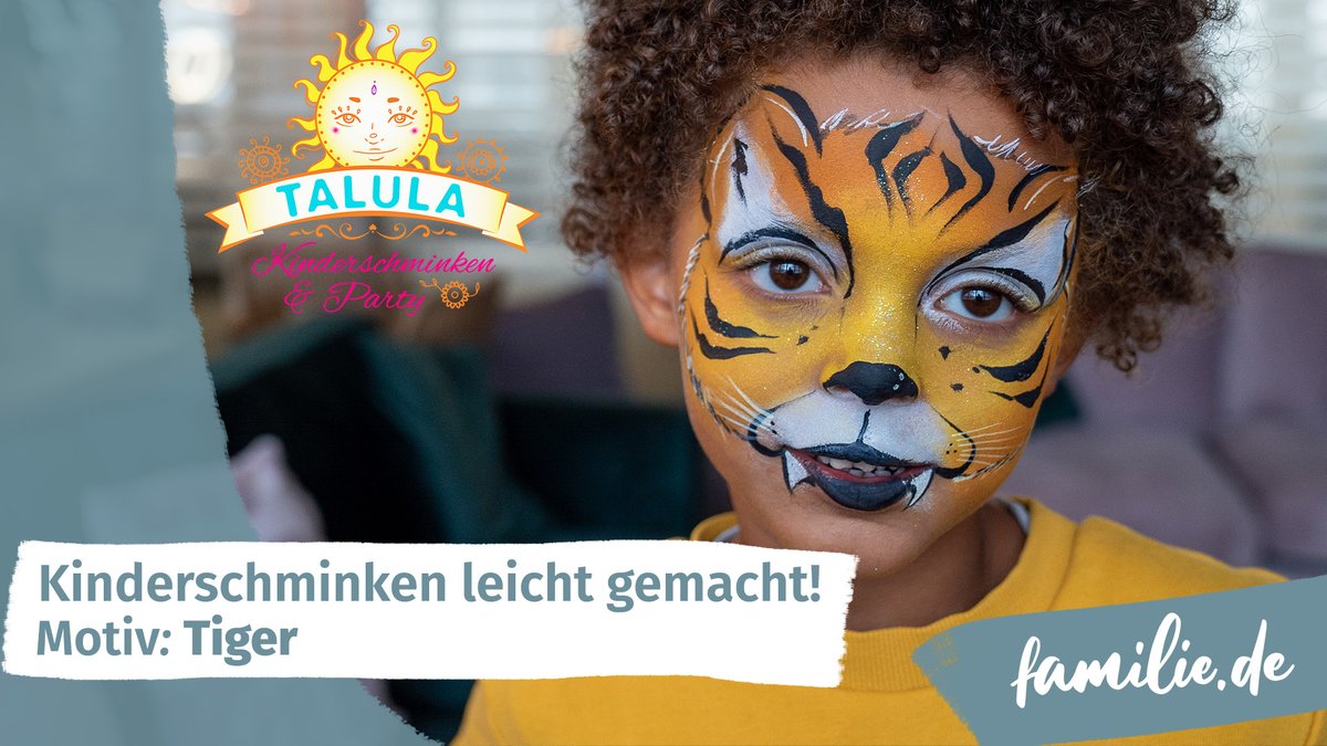 Tiger schminken: Mit dieser Anleitung gelingt euch der süße Look bei euren Kids garantiert