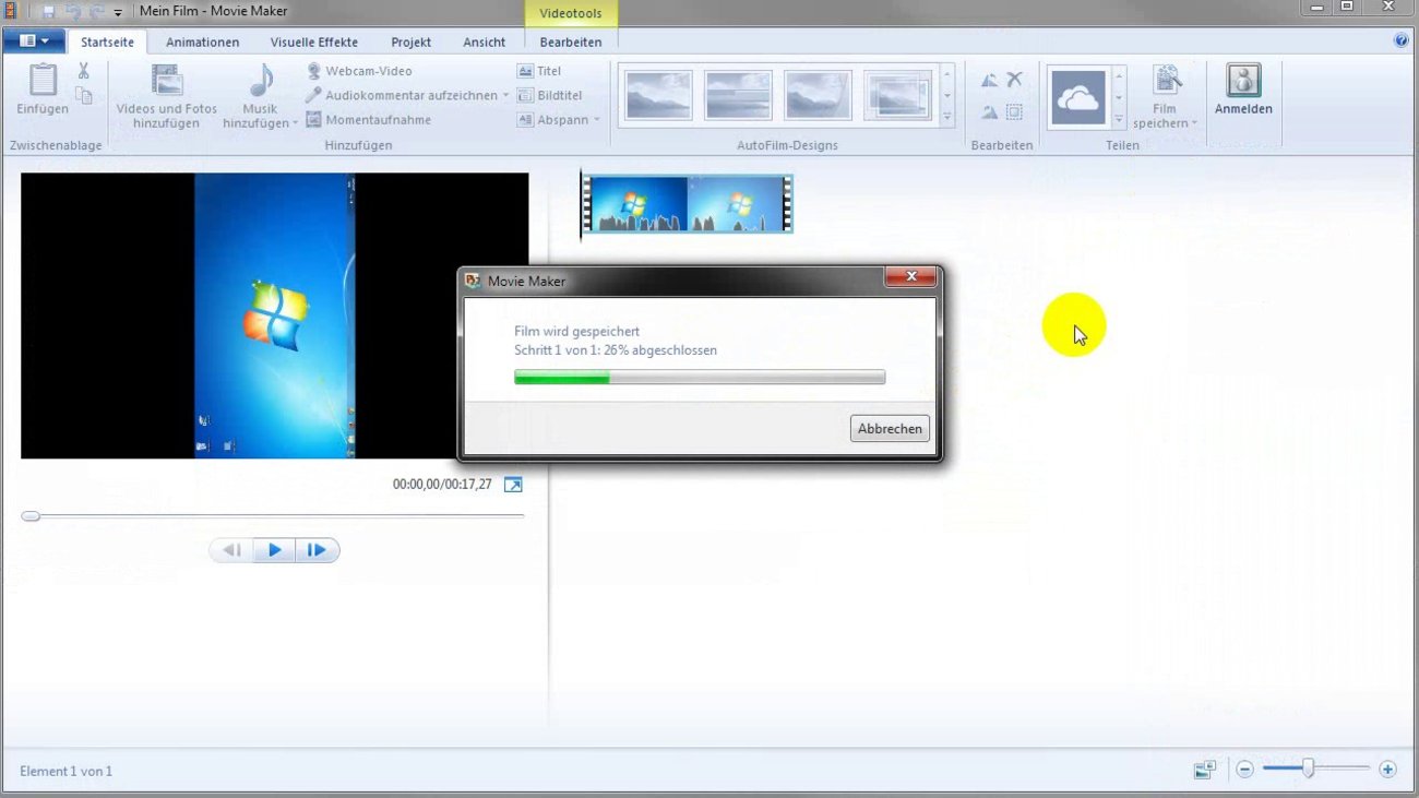 Video für Windows Media Player drehen (Tutorial)