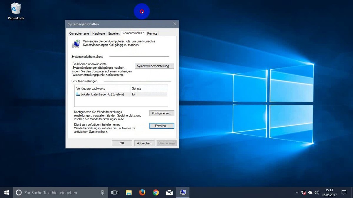 Windows 10 – Systemwiederherstellung (Tutorial) Windows 10 – Systemwiederherstellung (Tutorial)