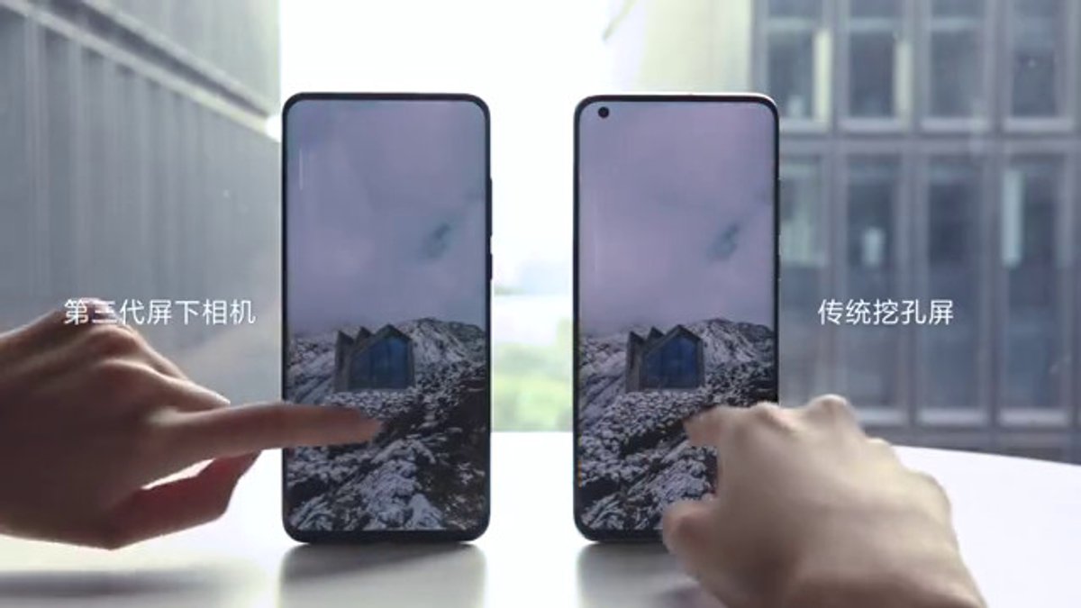 Xiaomi zeigt Selfie-Kamera unter dem Display Xiaomi zeigt Selfie-Kamera unter dem Display
