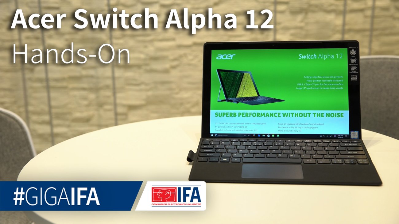 Acer Switch Alpha 12: 2-in-1-Tablet mit Core-i-Prozessor und passiver Kühlung im Hands-On