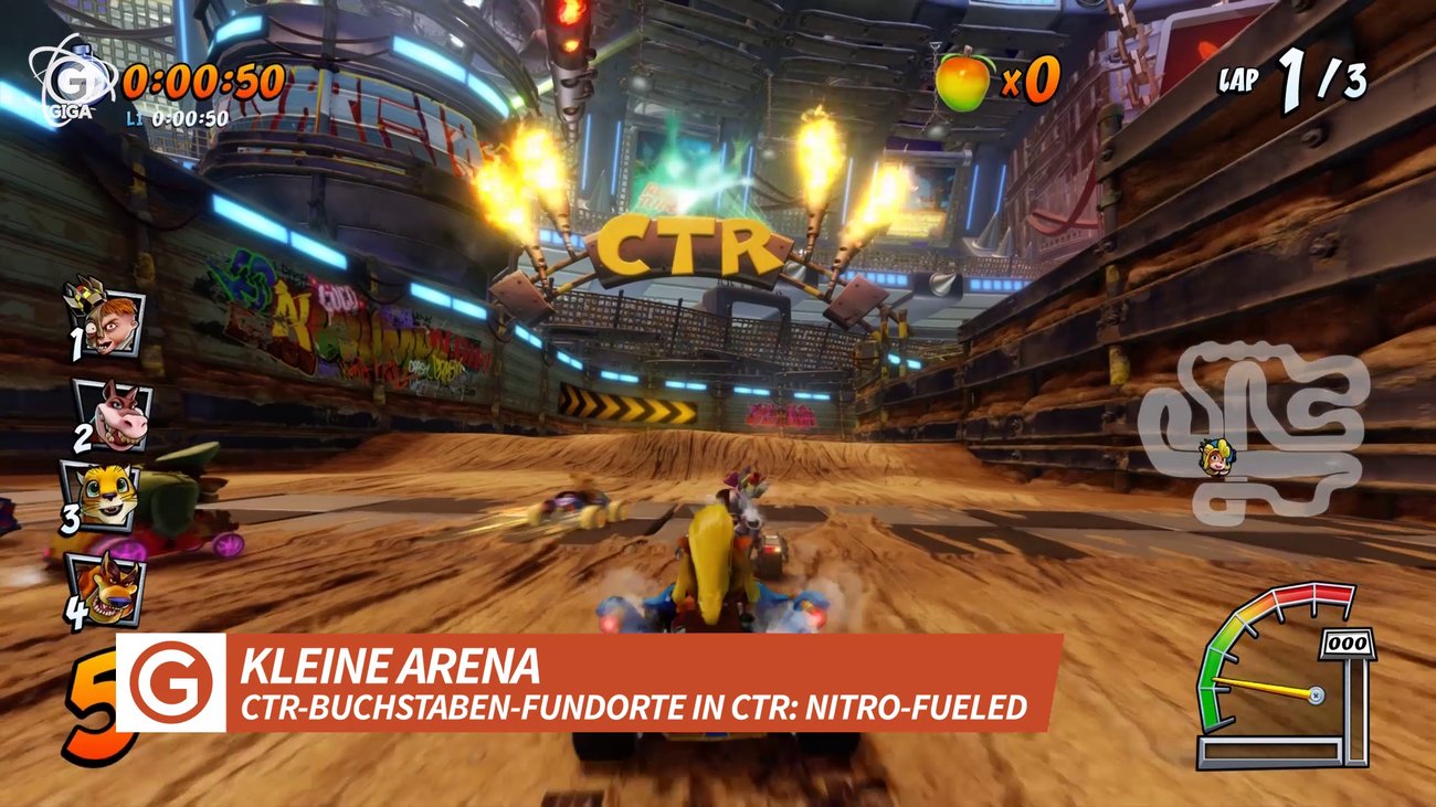 Crash Team Racing - Nitro-Fueled: Alle CTR-Buchstaben in der kleinen Arena