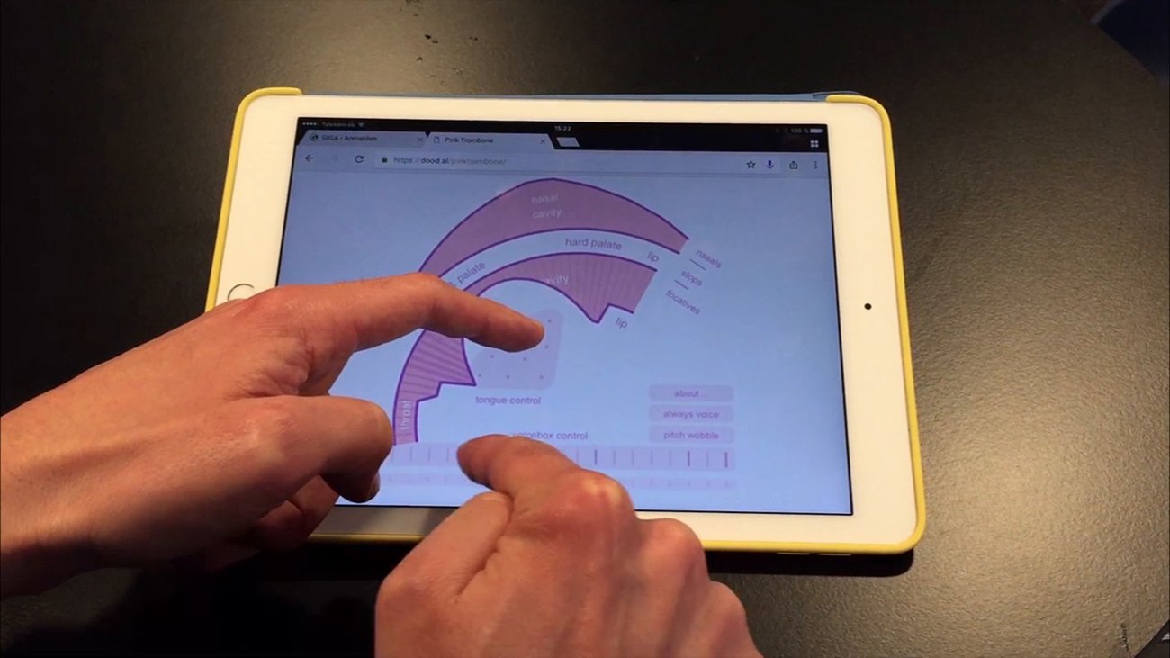 Pink Trombone – interaktiver artikulatorischer Sprach-Synthesizer