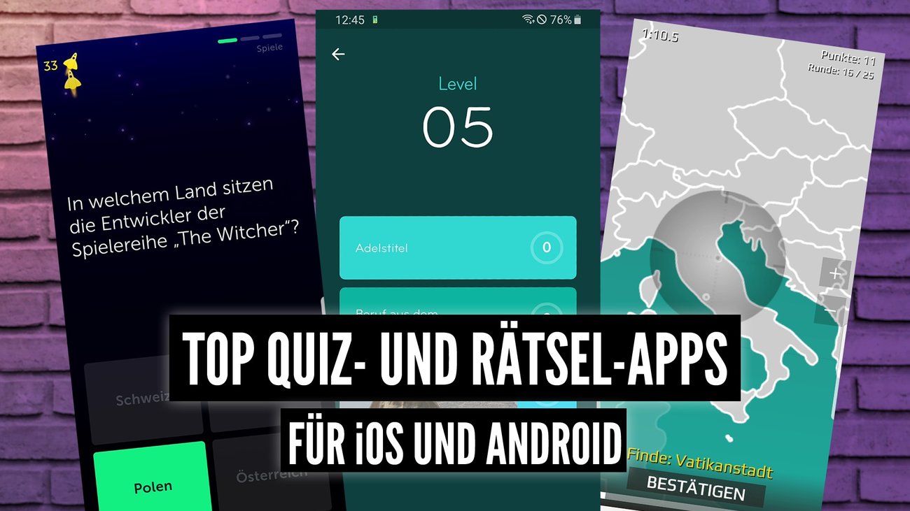 Top Quiz- und Rätsel-Apps für iOS und Android