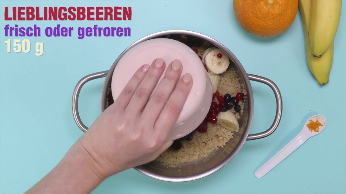 Baby-Rezept: Quinoa-Beeren-Joghurt - Video (nicht Ooyala) Baby-Rezept: Quinoa-Beeren-Joghurt - Video (nicht Ooyala)