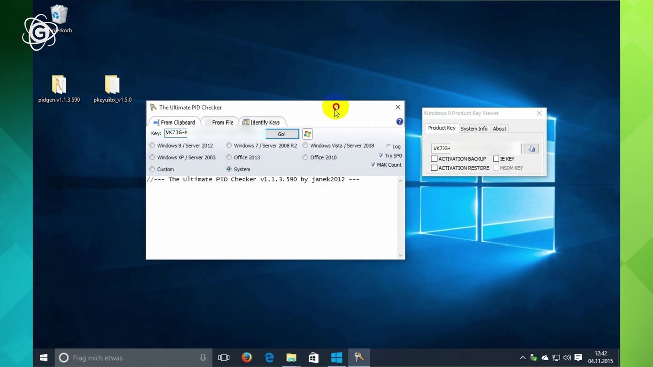 Windows 10: Produkt-Key auslesen