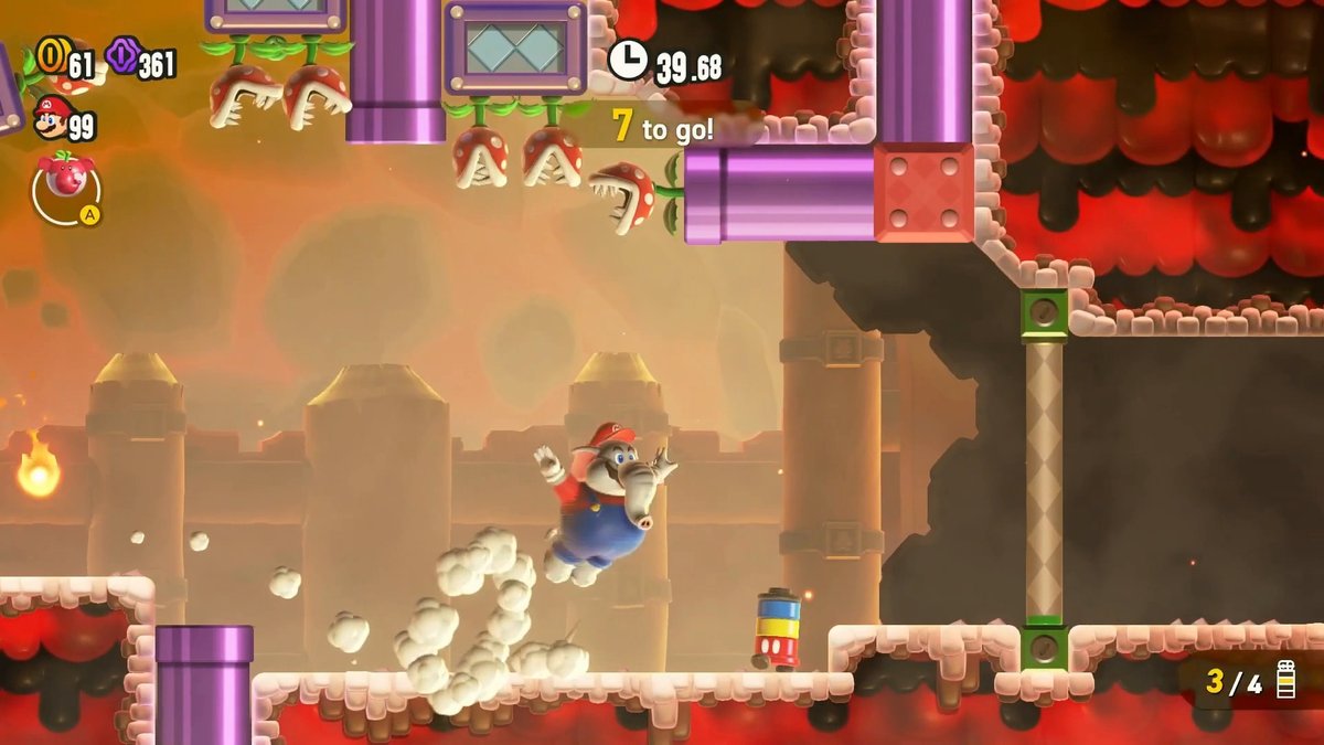 Super Mario Bros. Wonder: W6-15 Magma-Arena