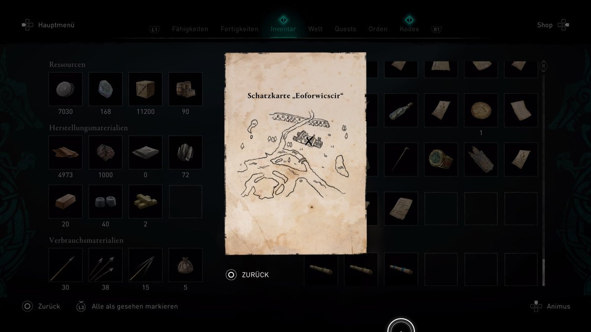 Assassin's Creed Valhalla: Eoforwicscir-Schatzkarte - Fundort und Lösung