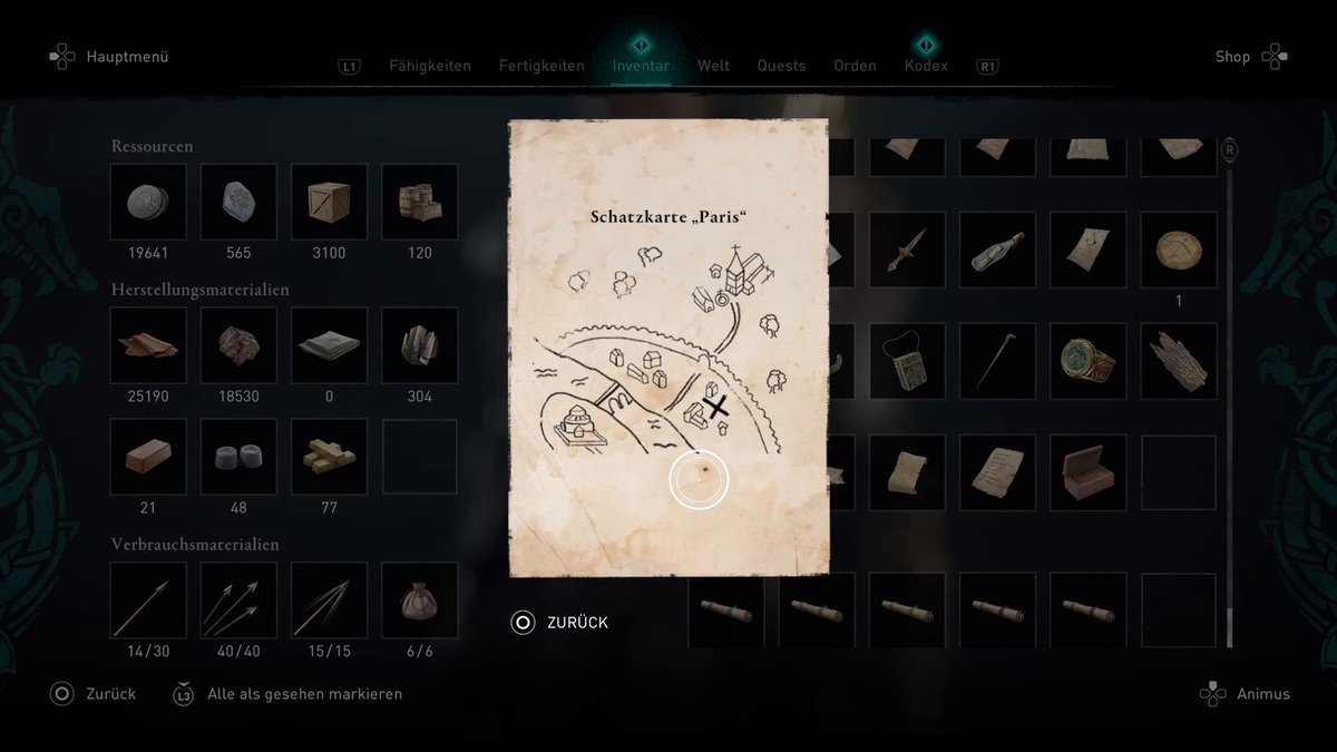Assassin's Creed Valhalla: Paris-Schatzkarte - Fundort und Lösung