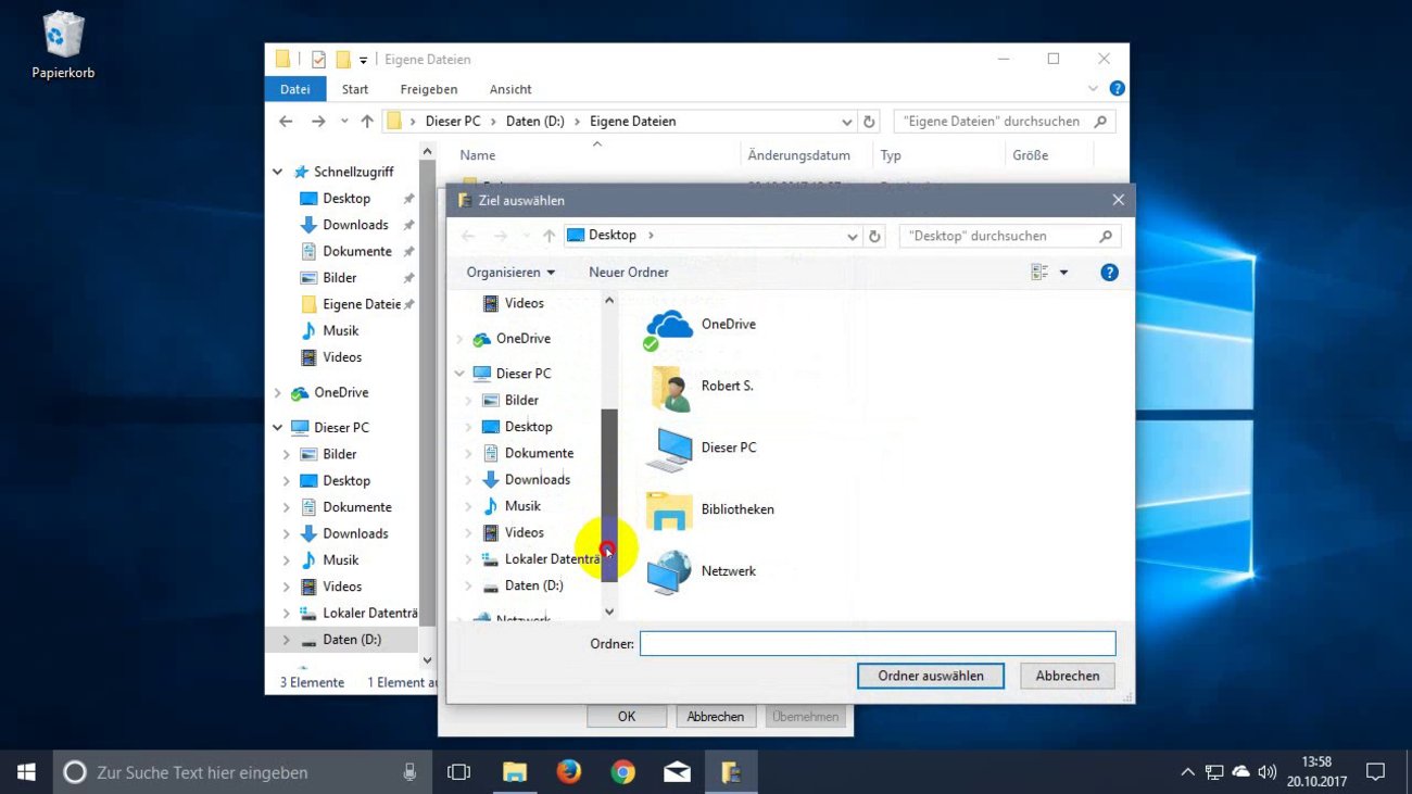 Windows 10: Eigene Dateien verschieben (Tutorial)