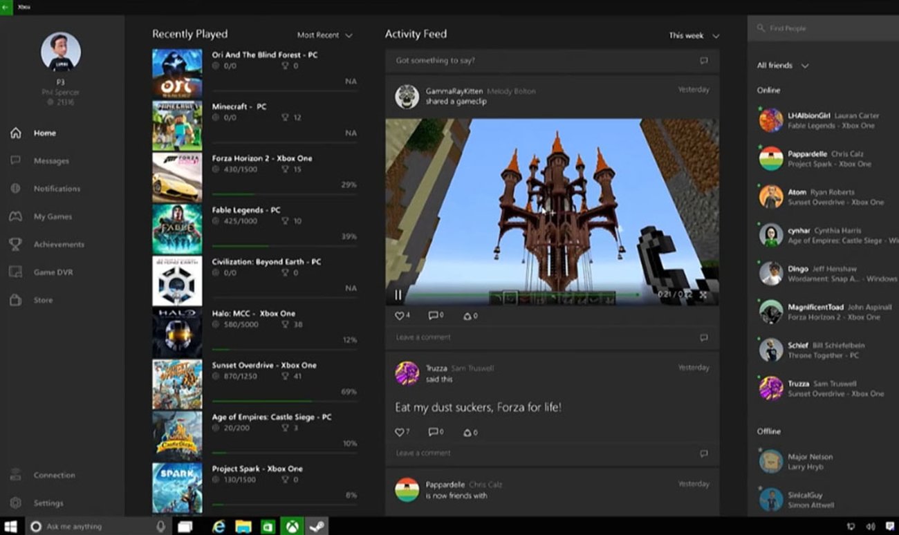 Xbox One mit Windows 10 Demo