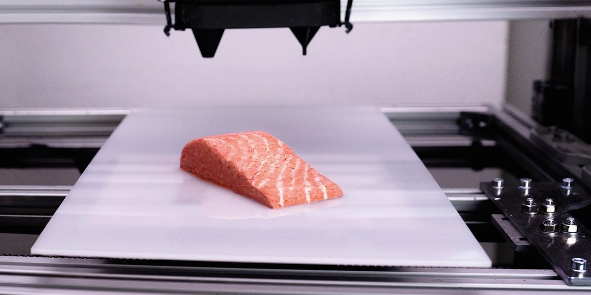 Lachsfilet aus dem Drucker