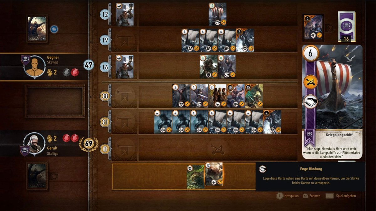 The Witcher 3 - Blood and Wine: Gwint-Partie gegen Skellige The Witcher 3 - Blood and Wine: Gwint-Partie gegen Skellige