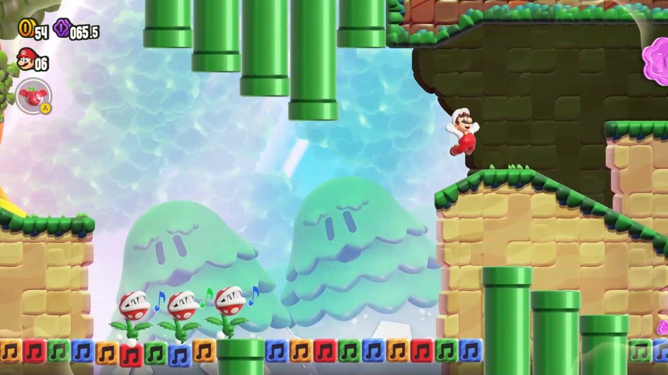 Super Mario Bros. Wonder: W1-2 Piranha-Pflanzen-Parade