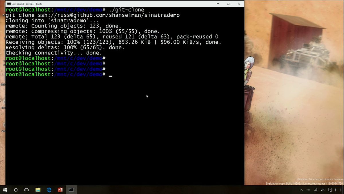 Running Bash on Ubuntu on Windows