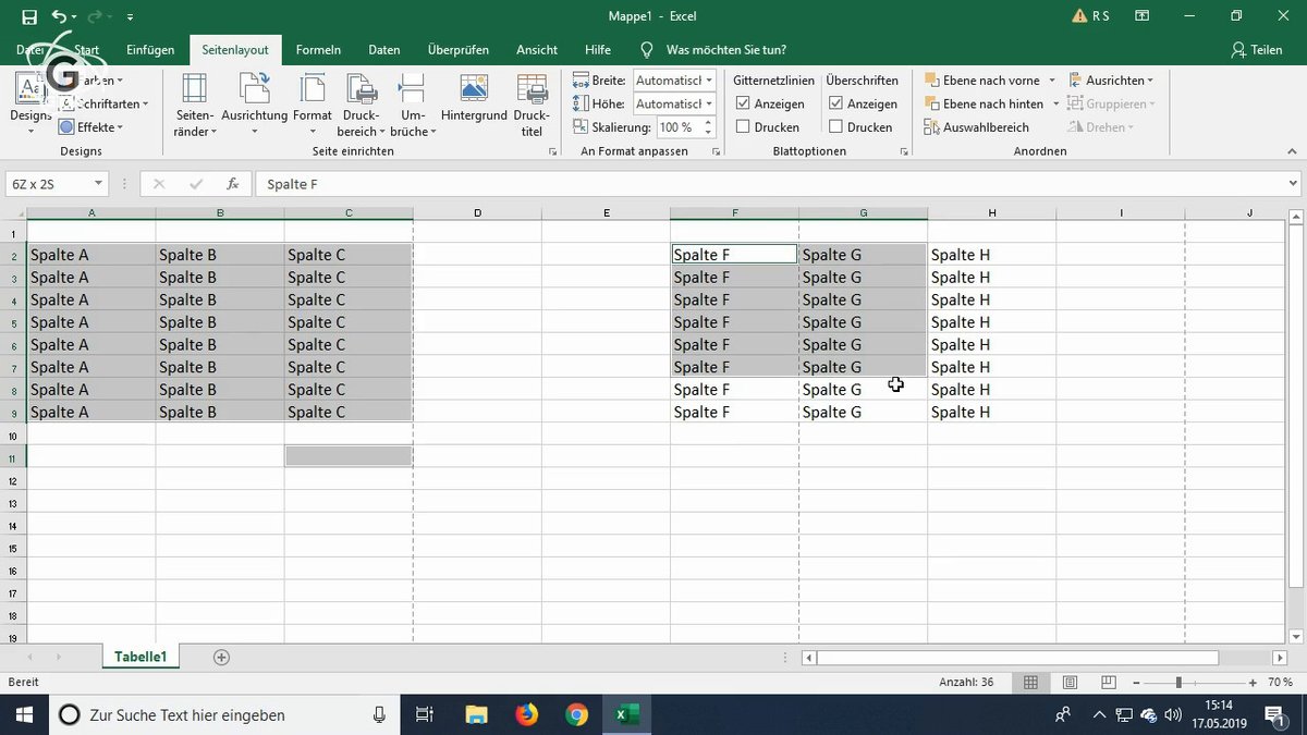 Excel-Tutorial: Druckbereich festlegen, anzeigen und ändern Excel-Tutorial: Druckbereich festlegen, anzeigen und ändern