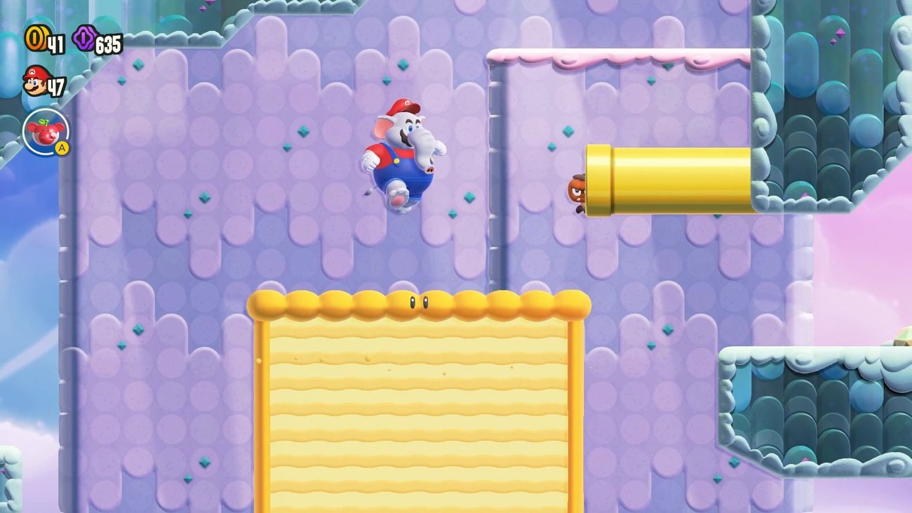 Super Mario Bros. Wonder: W2-5 Watteweiche Flauschplattformen