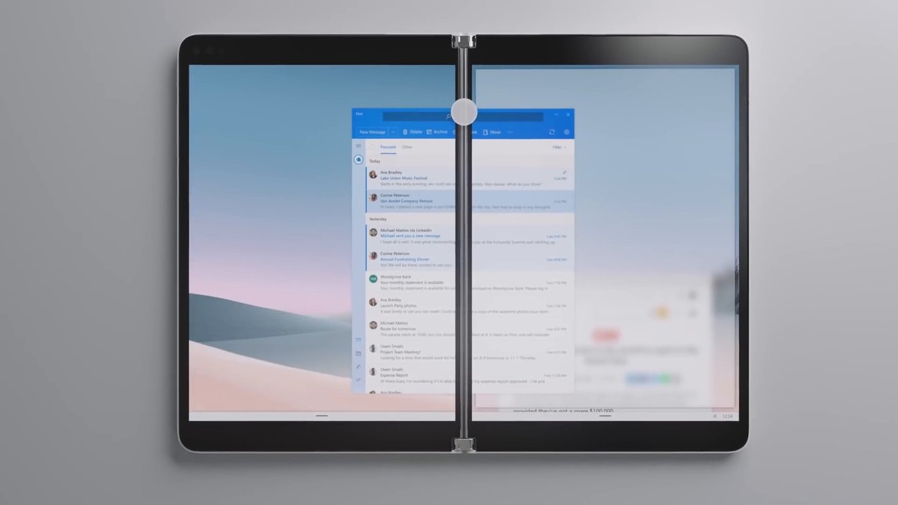 Microsoft Surface Neo: Erster Trailer zum Dual-Screen Notebook mit Windows 10X
