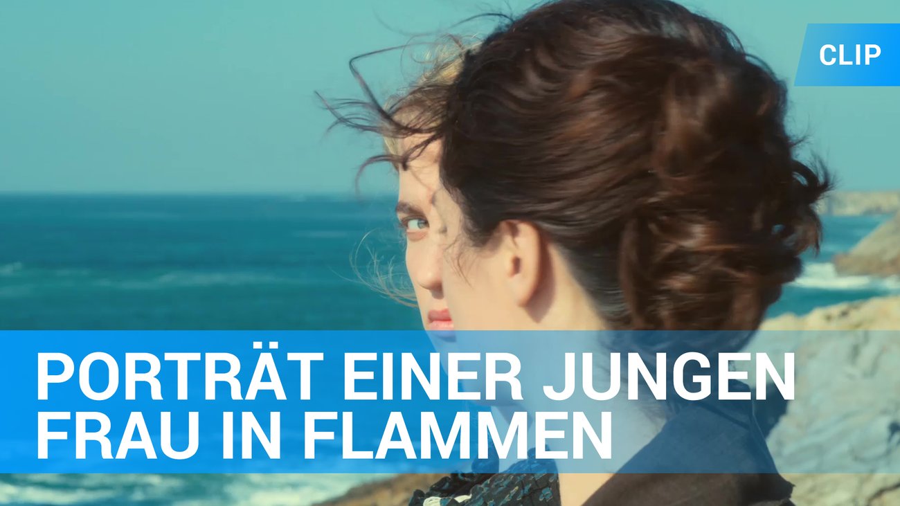 Porträt einer jungen Frau in Flammen - Clip "Spaziergang am Meer" - Deutsch