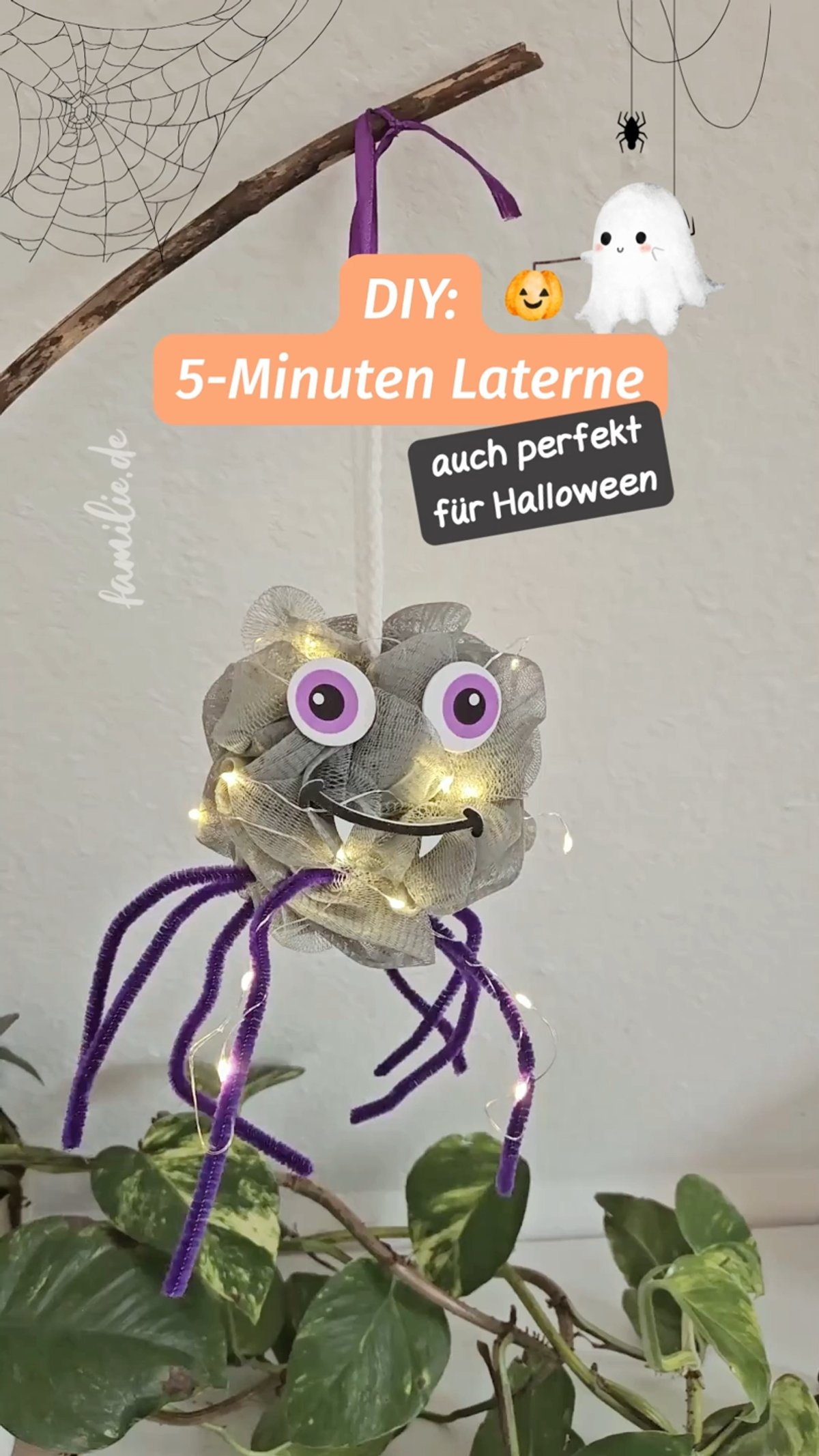 DIY: Super süße 5-Minuten Laterne für Halloween