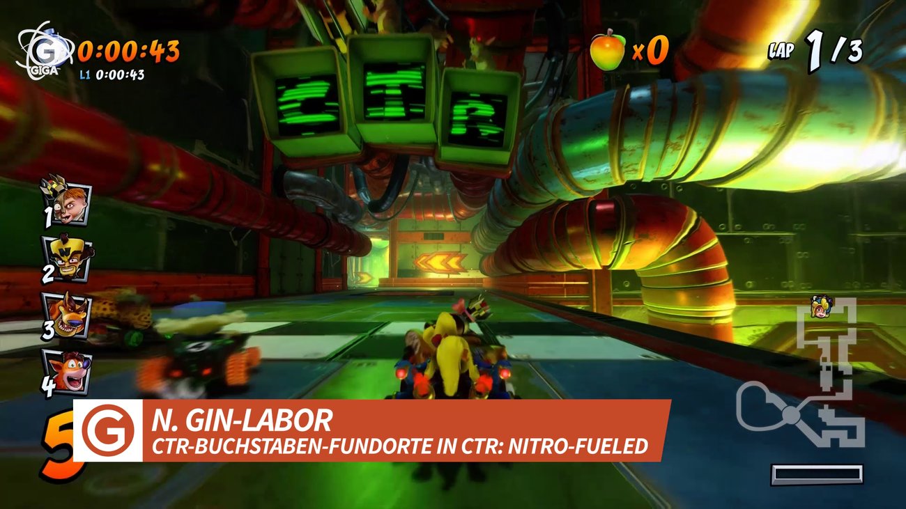 Crash Team Racing - Nitro-Fueled: Alle CTR-Buchstaben im N. Gin-Labor