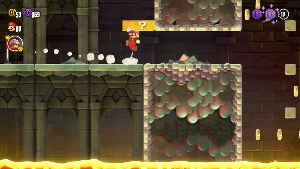 Super Mario Bros. Wonder: W6-2 Augen auf in der Glutdrako-Ruine