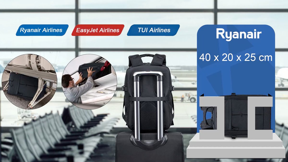 KSIBNW Handgepäck-Rucksack für Ryanair und Co. KSIBNW Handgepäck-Rucksack für Ryanair und Co.