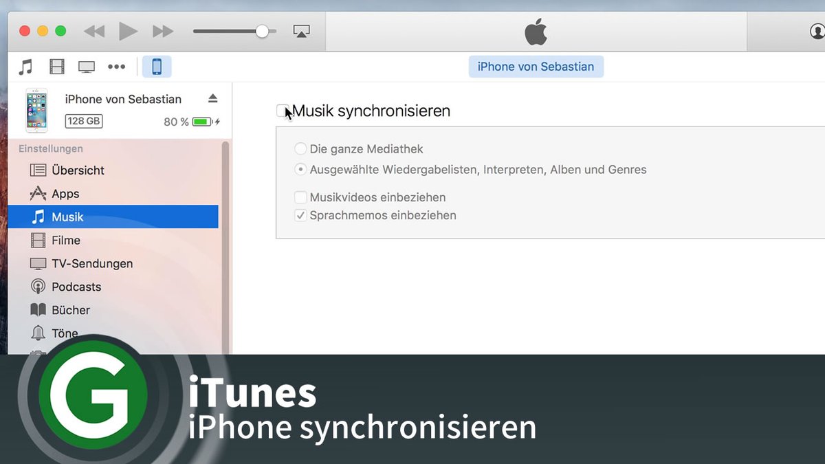 iTunes: iPhone synchronisieren iTunes: iPhone synchronisieren