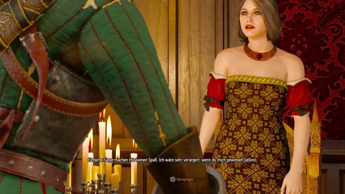 The Witcher 3: Gwint-Partie gegen Sasha