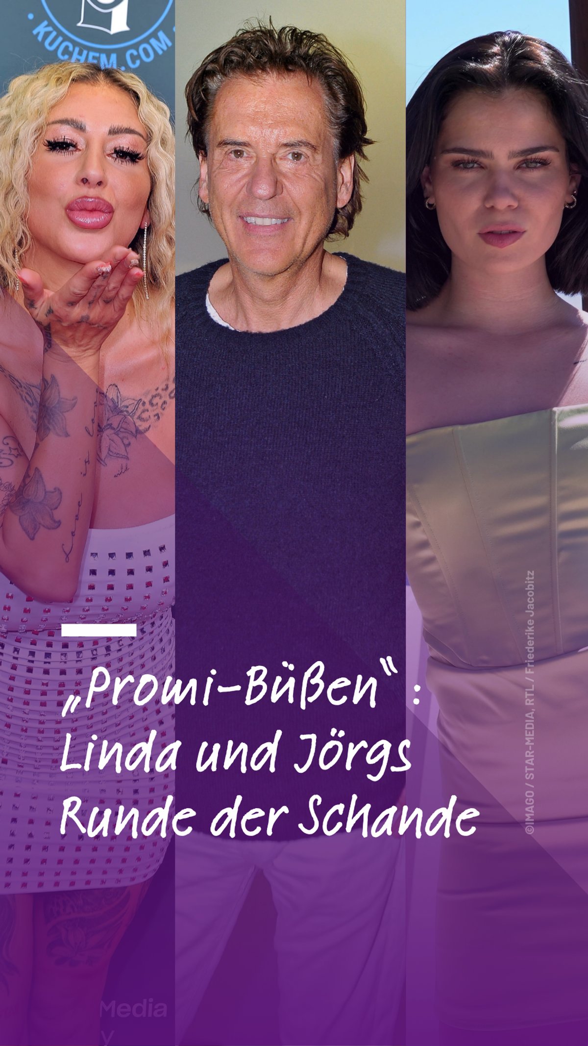 „Promi-Büßen“ : Linda und Jörgs Runde der Schande „Promi-Büßen“ : Linda und Jörgs Runde der Schande