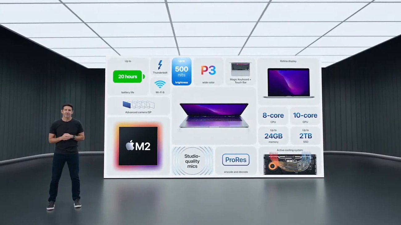 MacBook Pro 13 Zoll mit M2-Chip vorgestellt