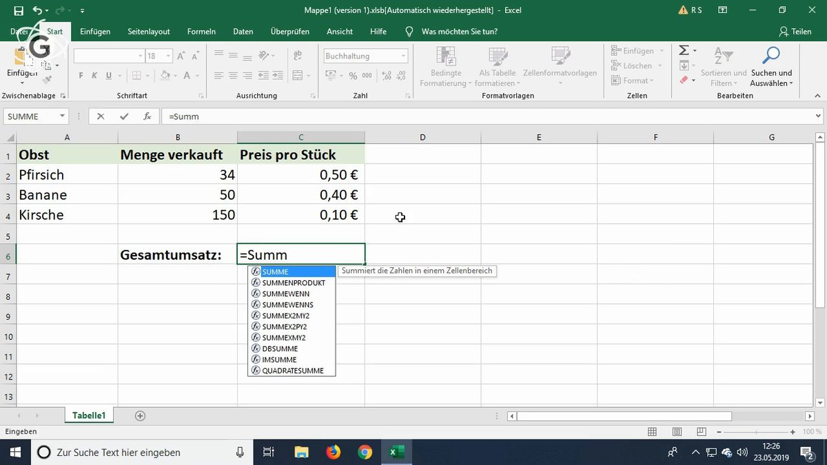Excel: So berechnet ihr ein SUMMENPRODUKT (Tutorial) Excel: So berechnet ihr ein SUMMENPRODUKT (Tutorial)